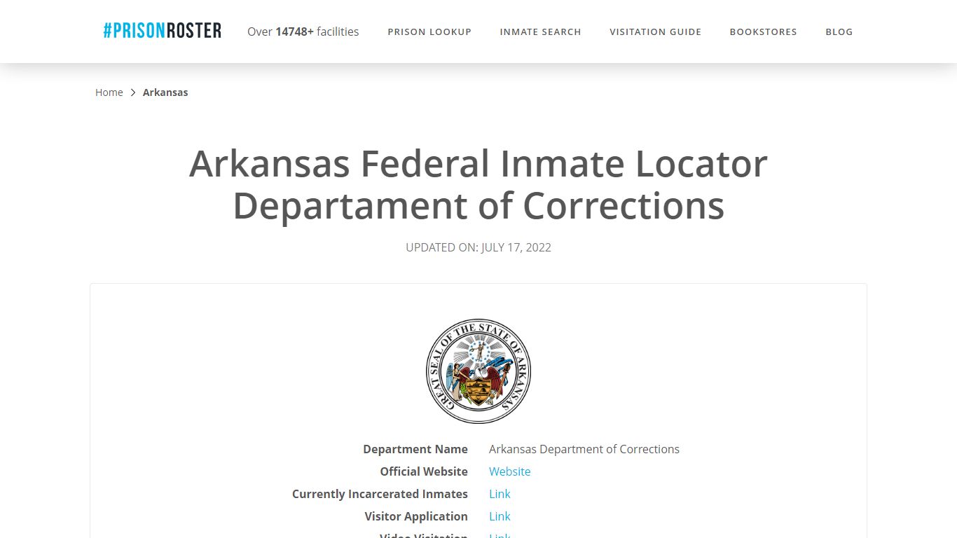 Arkansas Federal Inmate Search - Prisonroster